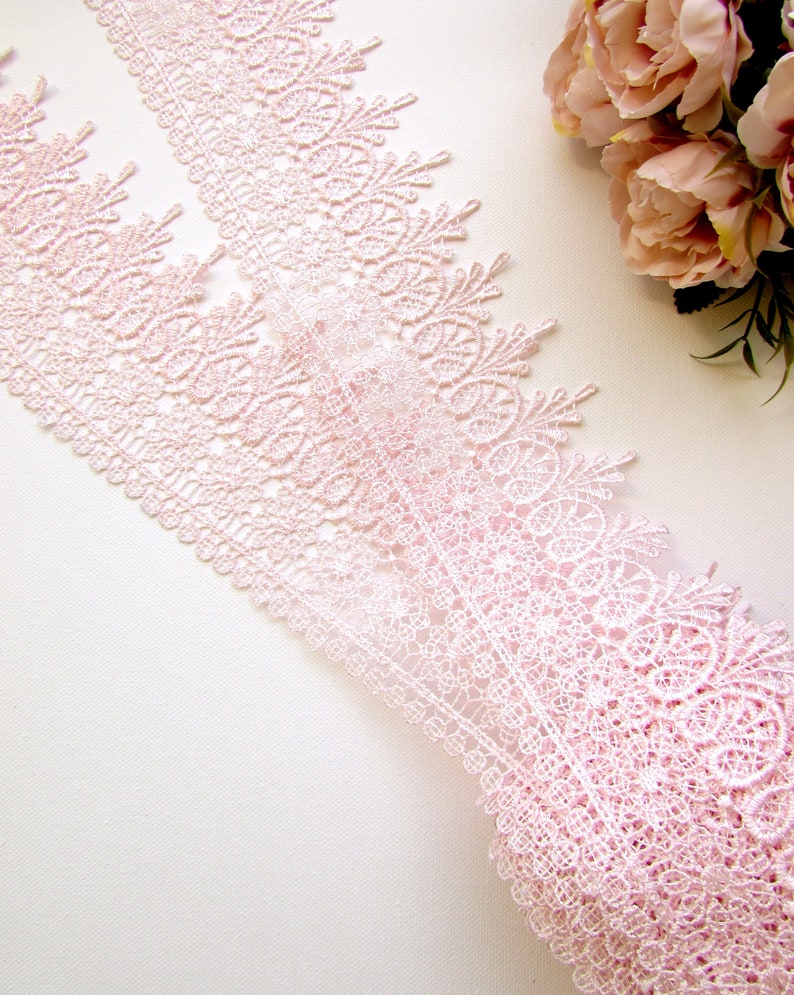 Stunning 3/"//7.5cm Ivory Cream Guipure Flower Edge Lace Trim.Crafts//Bridal//Sewing