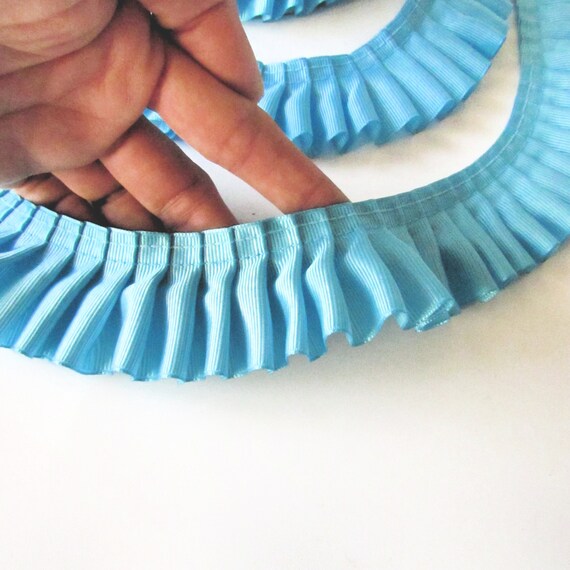 Pleated ruffle trim by the yard 4 cm 1.5 inch wide Gathered Etsy