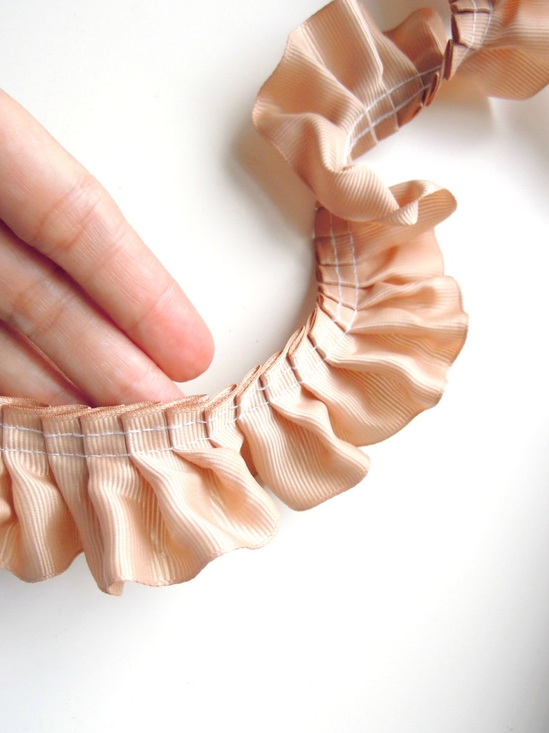 Pleated ruffle trim by the yard 4 cm 1.5 inch wide Gathered Etsy