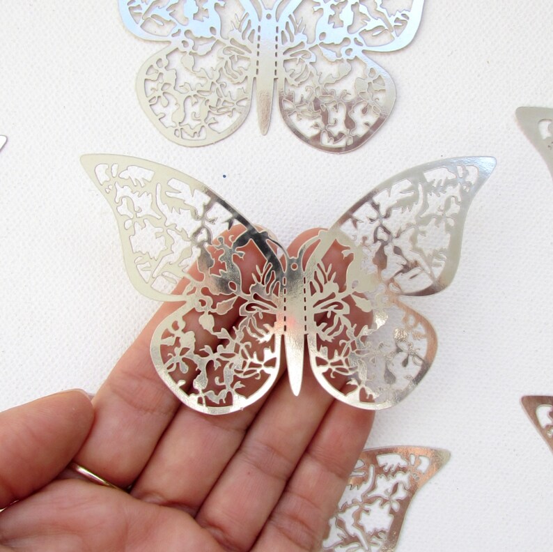 12 Gold Foil Wall Butterflies for Room Decor Butterfly Wall Etsy