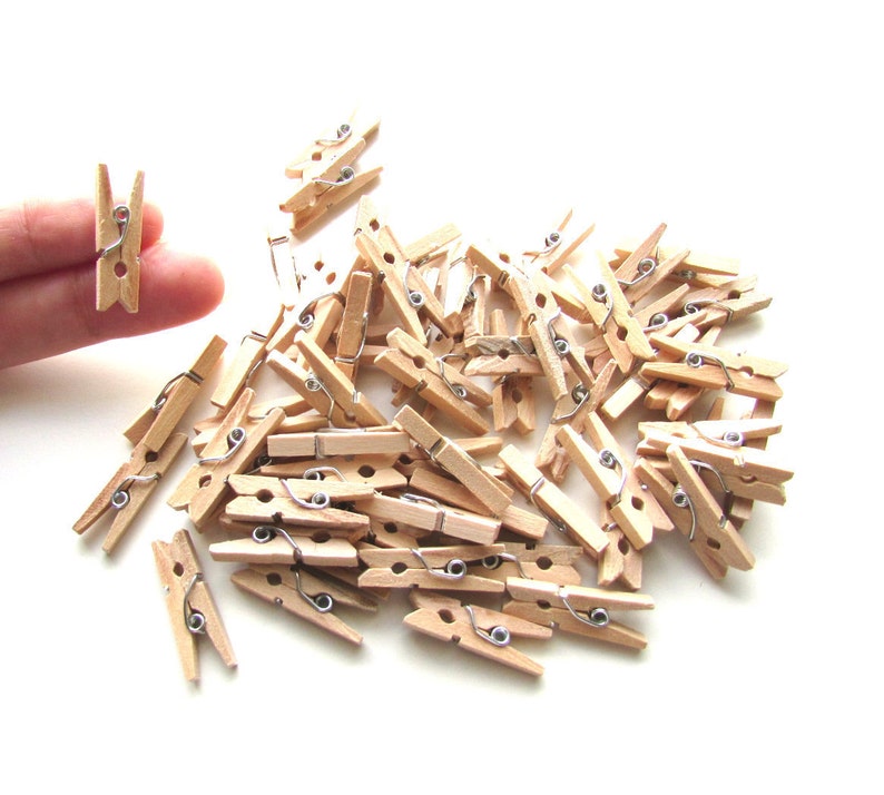 GOLD Mini Pegs 25mm Small Golden Wooden Clothespins Etsy UK
