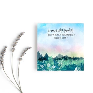 Carte de voeux de sympathie, il lit inna lilahi wa inna ilaihi rajioon