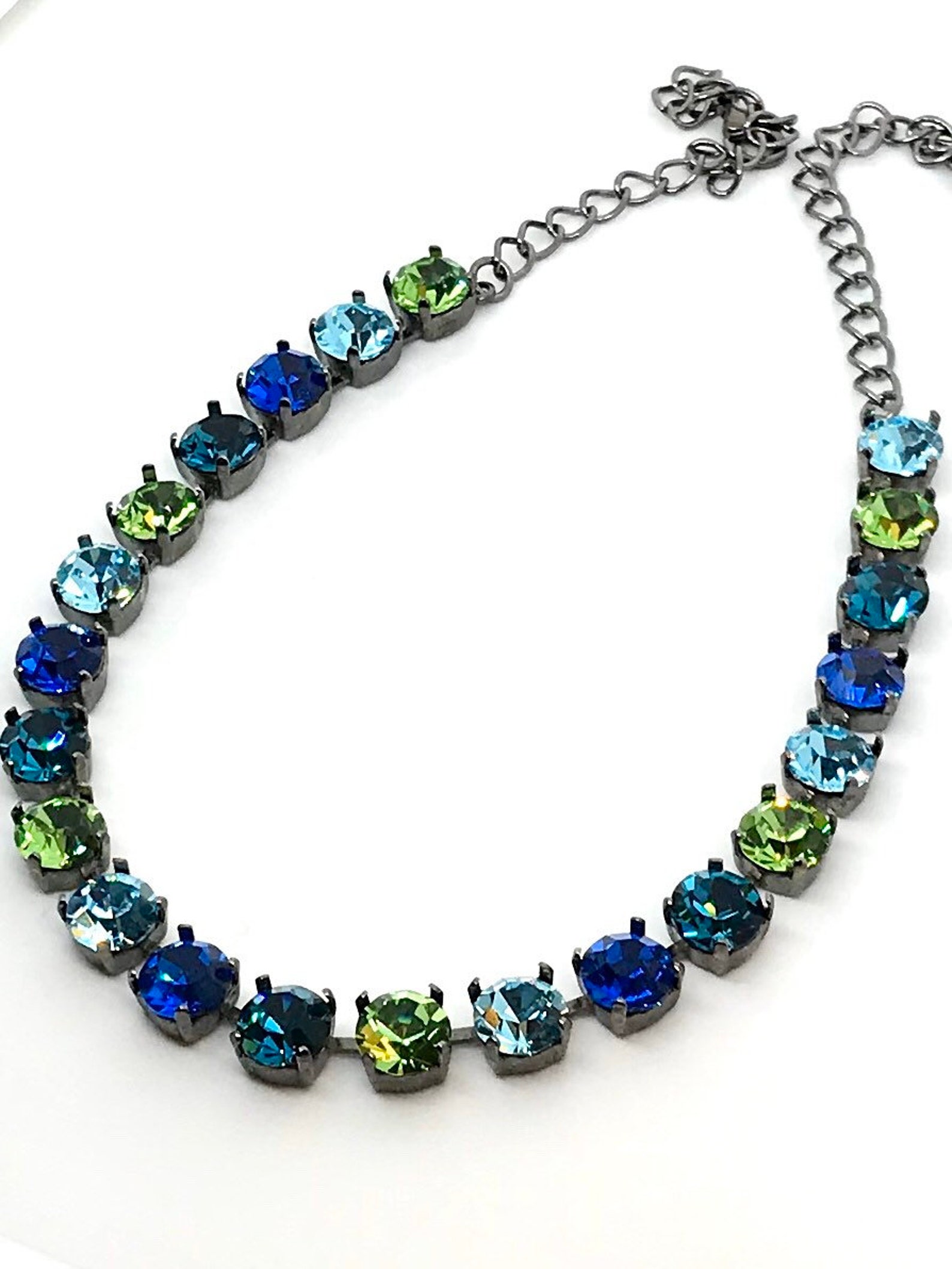 Swarovski Crystal Necklace Crystal Tennis Bracelet Crystal Etsy