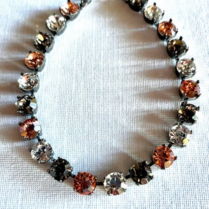 Pumpkin Patch Halloween Fall Necklace, Cup Chain Bracelet, Dangle Earrings- Crystal Jewelry - Crystal Necklace - Preciosa Crystals