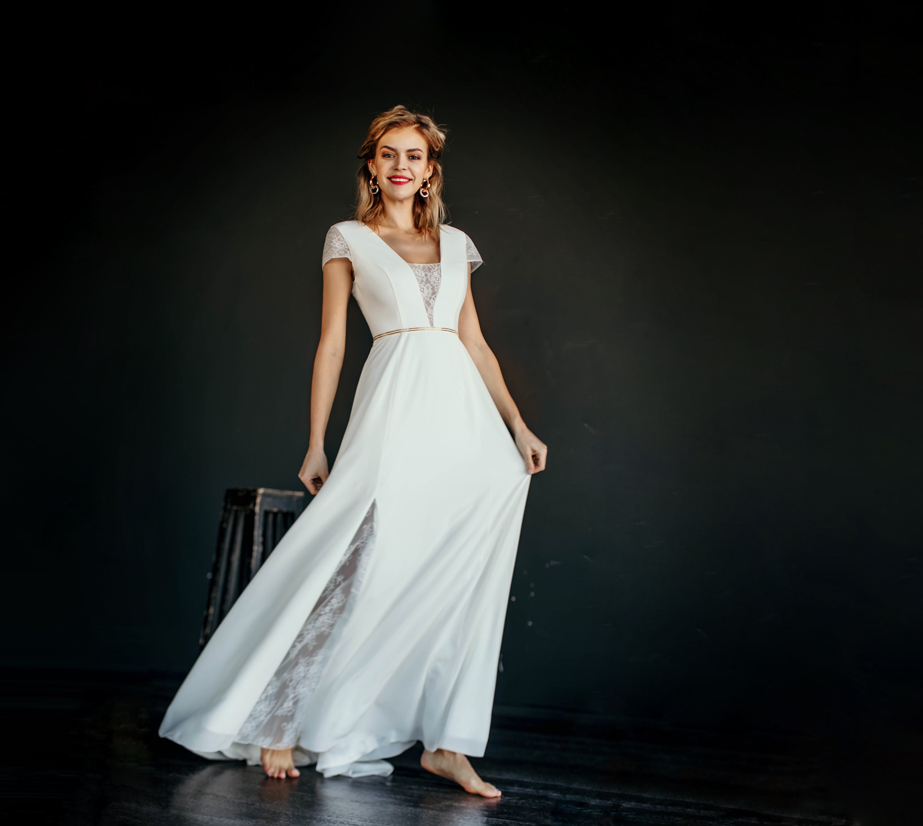 modest beach wedding dresses