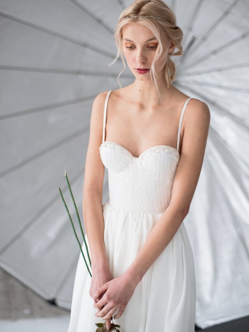 Varvara Sample Us2 Boho Wedding Dress Ballet Inspired Etsy