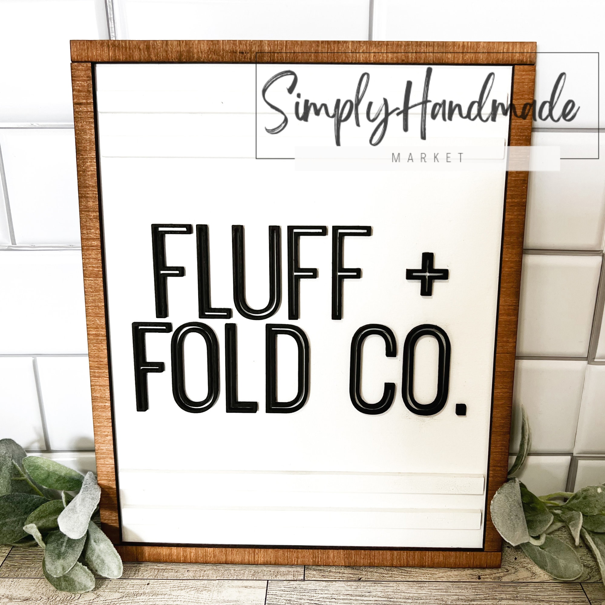 Fluff Sign Fluff and Fold White Laundry Room Sign Decor - Etsy
