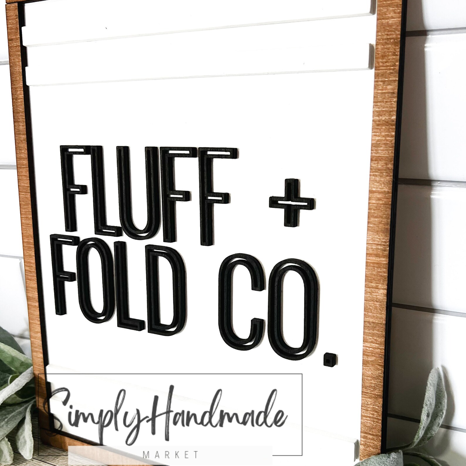 Fluff Sign Fluff and Fold White Laundry Room Sign Decor - Etsy