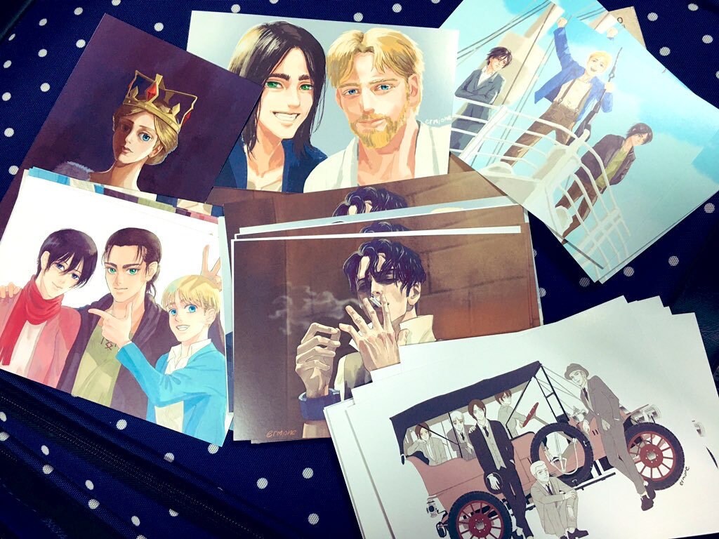 Attack On Titan Postcard Shingeki No Kyojin Levi Eren Mikasa Etsy Attack On Titan Postcard Shingeki No Kyojin Levi Eren Mikasa Etsy