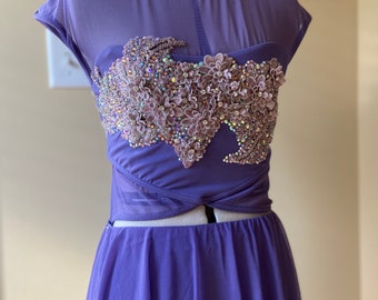 Periwinkle Dress With Cutouts, Adult Medium