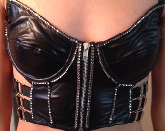 PRICE REDUCED! Black Crop Top, Adult Medium