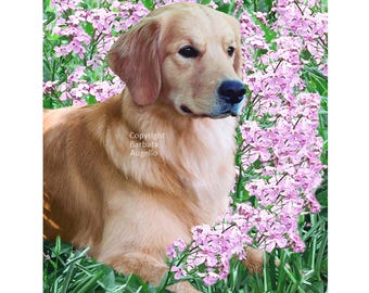 Golden Retriever Flag: Garden Art 28"x40" & 12"x18"