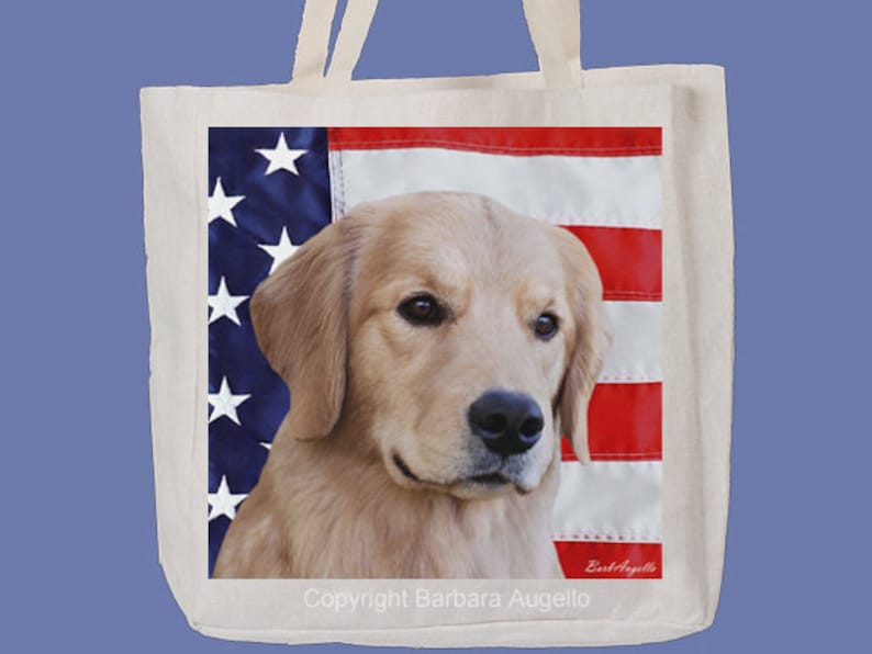 golden retriever tote bag