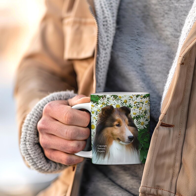 Sheltie Mug: Sable Sheltie Lover Gift, Ceramic 11oz & 15oz imagen 5