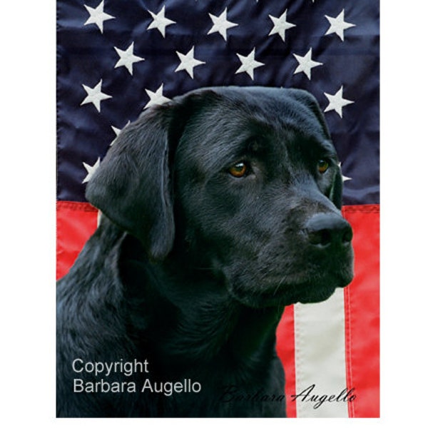 Black Lab Flag, Black Lab Gift, Black Lab Art