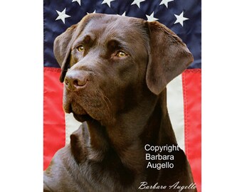 Chocolate Lab Flag, Chocolate Lab Gift, Lab Dog Flag