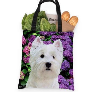 Westie Tote Bag, Westie Gift, Westie Art image 2