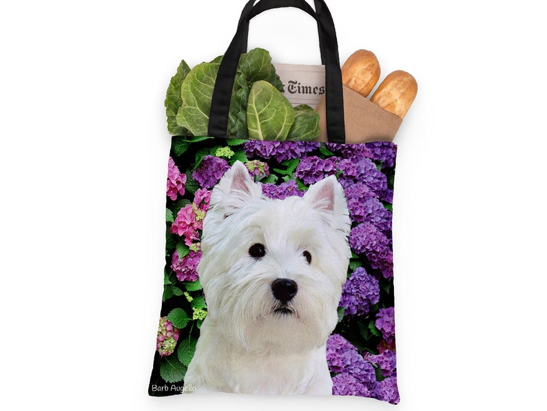 Westie Tote Bag, Westie Gift, Westie Art image 2