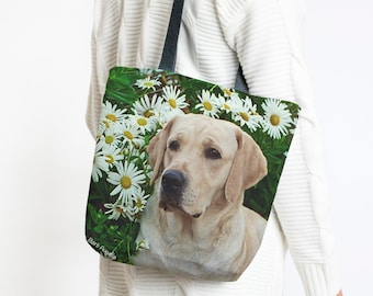 Yellow Lab Tote Bag, Yellow Lab Gift, Yellow Lab Art