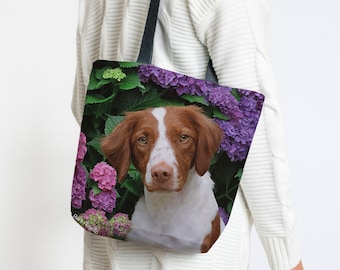 Brittany Spaniel Tote Bag, Brittany Dog Gift, Brittany Dog Art