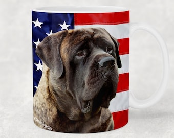 English Mastiff Mug, English Mastiff Gift, Mastiff Dog Art