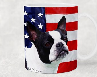 Boston Terrier Dog Mug, Boston Terrier Gift, Boston Terrier Dog Art