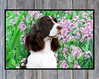 English Springer Spaniel Door Mat, Springer Spaniel Gift, Springer Spaniel Floor Mat