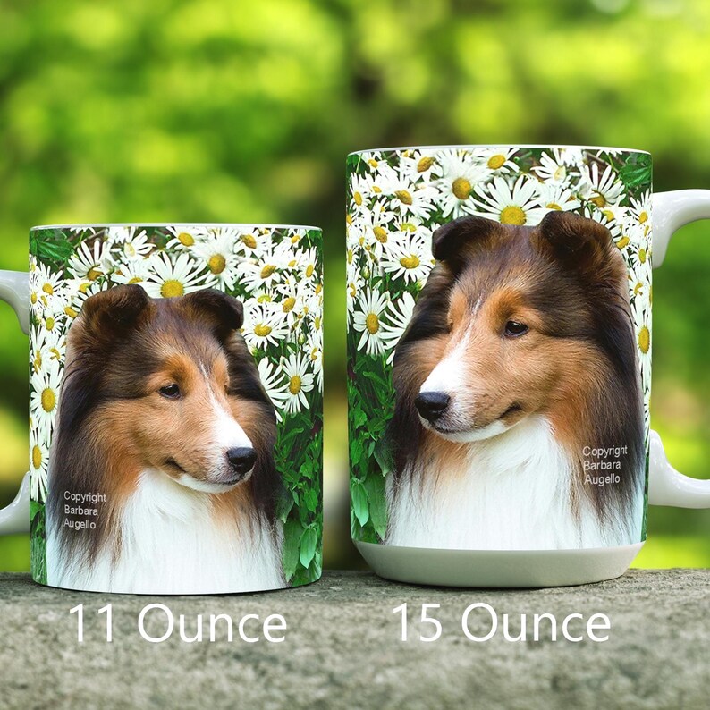 Sheltie Mug: Sable Sheltie Lover Gift, Ceramic 11oz & 15oz imagen 2