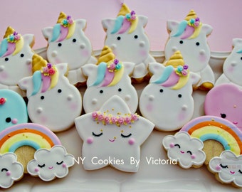 Unicorn Cookies Etsy Unicorn Cookies Etsy