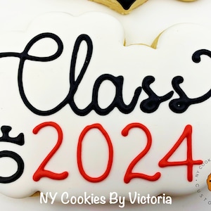 Galletas personalizadas de la clase 2025. Elige los colores de tu escuela. Galletas de recuerdo para graduación. Regalo de graduación. Grandes obsequios para tu fiesta.