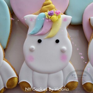 Cute Unicorn Baby Shower Cookies, Unicorn themed Birthday Cookies, Birthday Unicorn Themed Candy Table, Baby Shower Unicorn Cookies Favors image 8