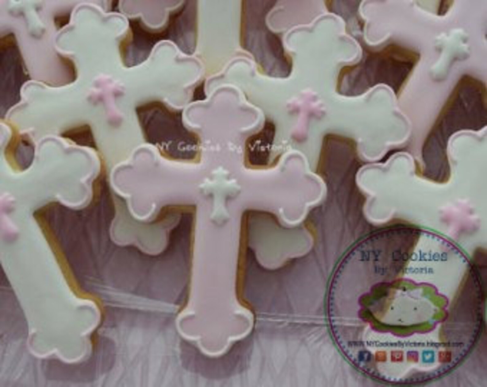 Delicious Baptism Cross Cookies Christening Cross Gift Etsy