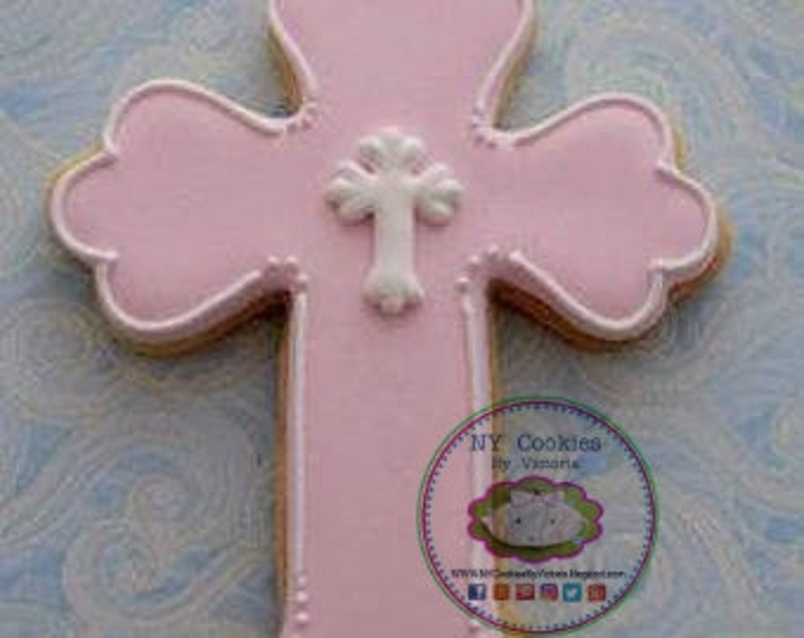 Baptism Cross Cookie Gift Christening Cookie Gift Custom Etsy