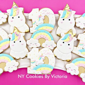 Cute Unicorn Baby Shower Cookies,  Unicorn themed Birthday Cookies, Birthday Unicorn Themed Candy Table, Baby Shower Unicorn Cookies Favors