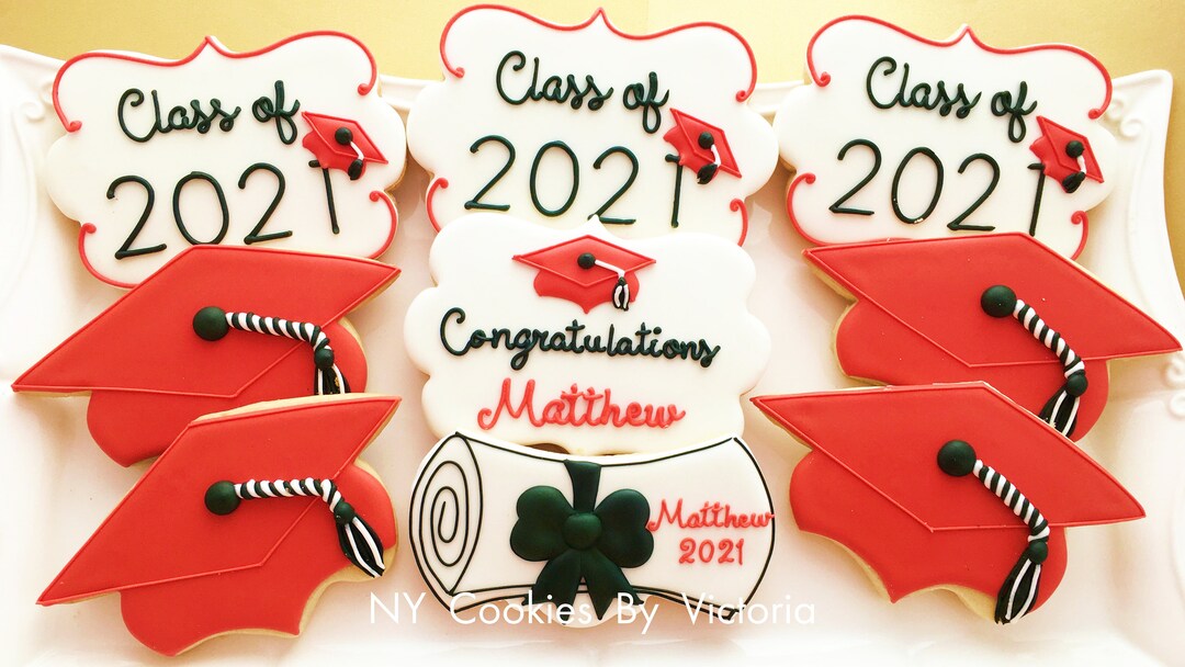 CUSTOM Class of 2024 Cookies, Cookies Favors, High School Graduation