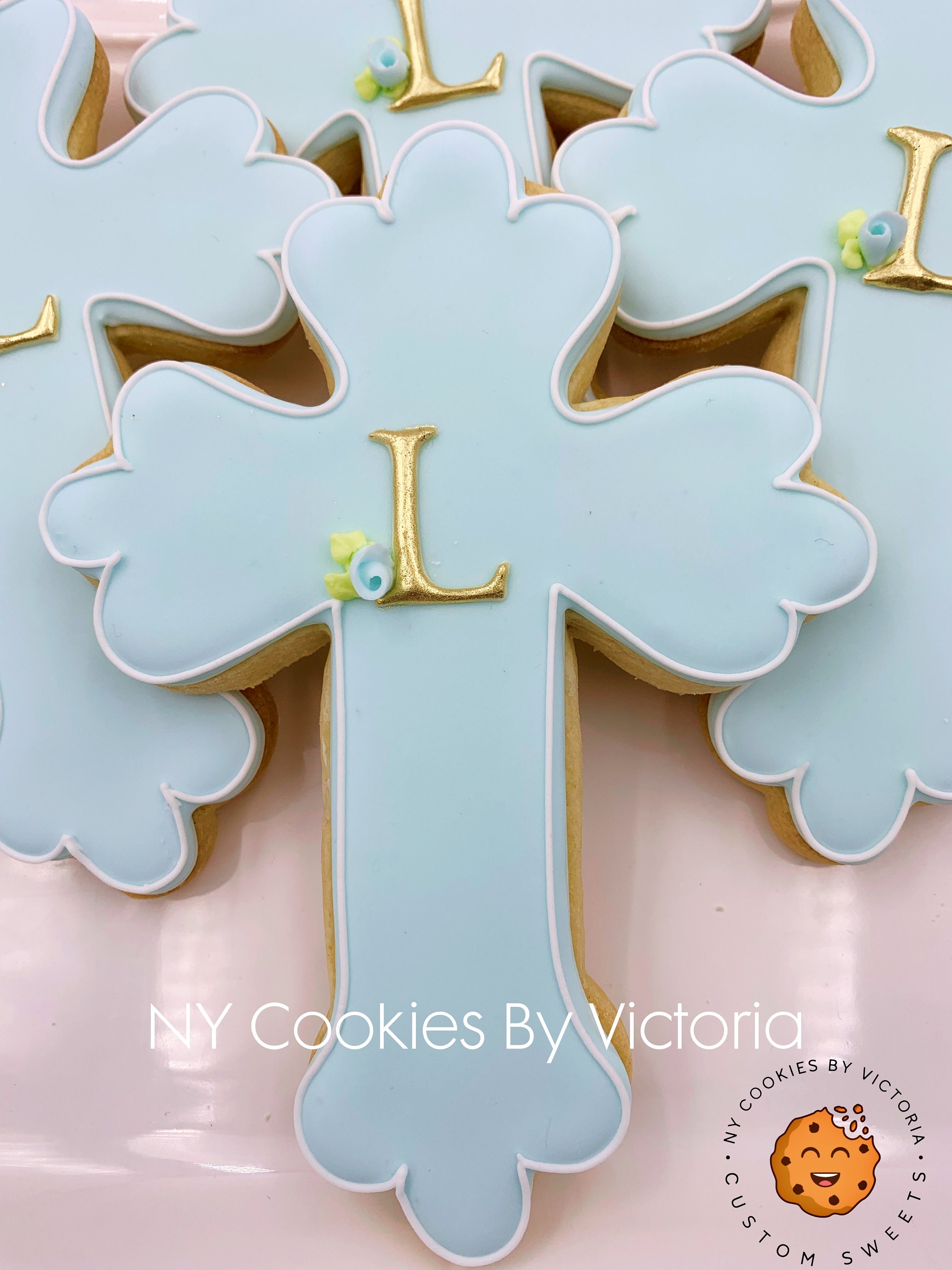Baptism Cross Cookie Gift Christening Cookie Gift Custom Etsy