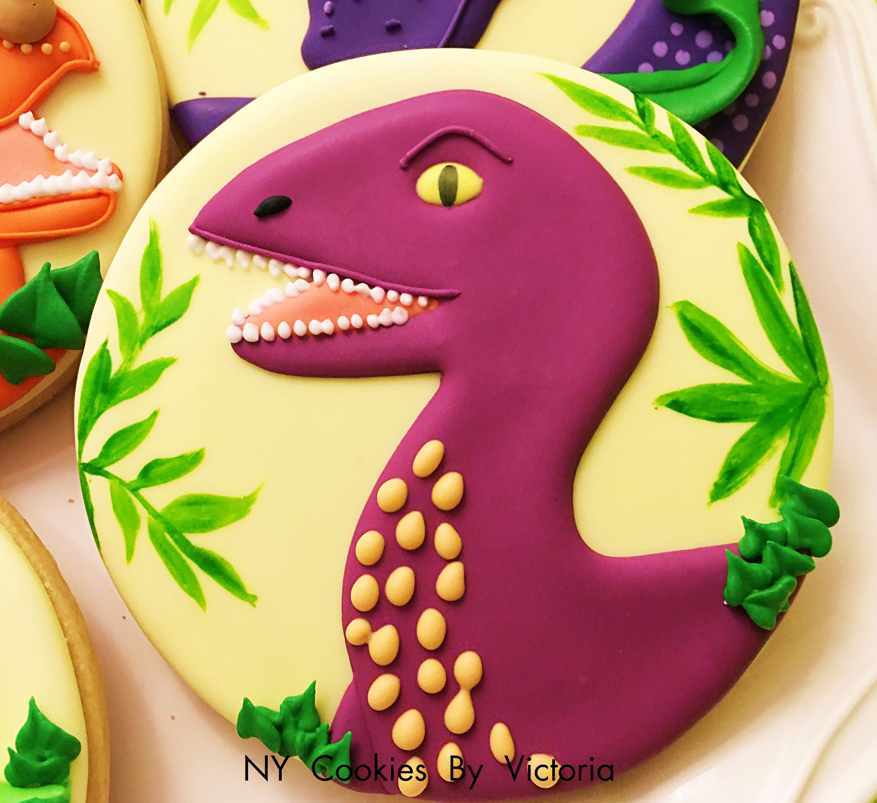 Dinosaur Set Cookies T Rex Cookies Apatosaurus Cookies Etsy