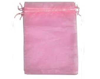 Bolsas grandes de organza rosa - 6 x 9 pulgadas