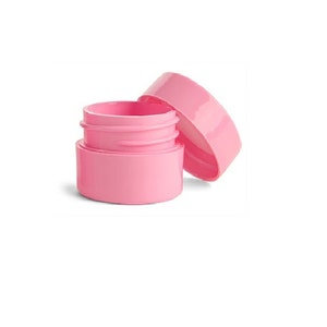 DISCOUNTED - 0.25 oz Empty Pink Lip Balm, Lip Gloss Jar container with lined cap