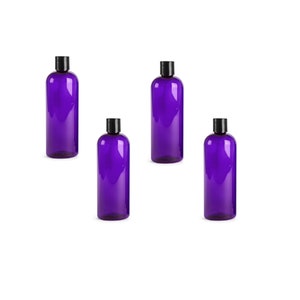 8 oz Empty Purple Cosmo Round Shaped Bottle with Choice of Cap