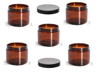 2 oz, 4 oz or 8 oz Empty Bronze Plastic Jar, Heavy Wall Container, Cream & Lotion Storage