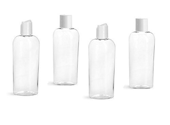 8 oz Empty Bronze Bottle with White Cap