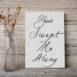 Avett Brothers &quot;Swept Away&quot; Lyrics Digital Print