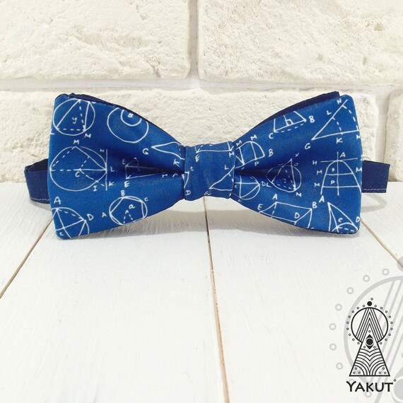 Bow tie Geometry Bow tie blue Mathemetical bowtie School Etsy