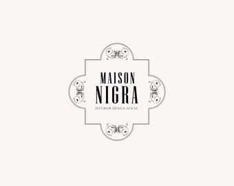 Interior design logo, emblem crest logo, classical logo, maison logo, stylish logo, boutique logo, restaurant logo, crest bistro logo, tea