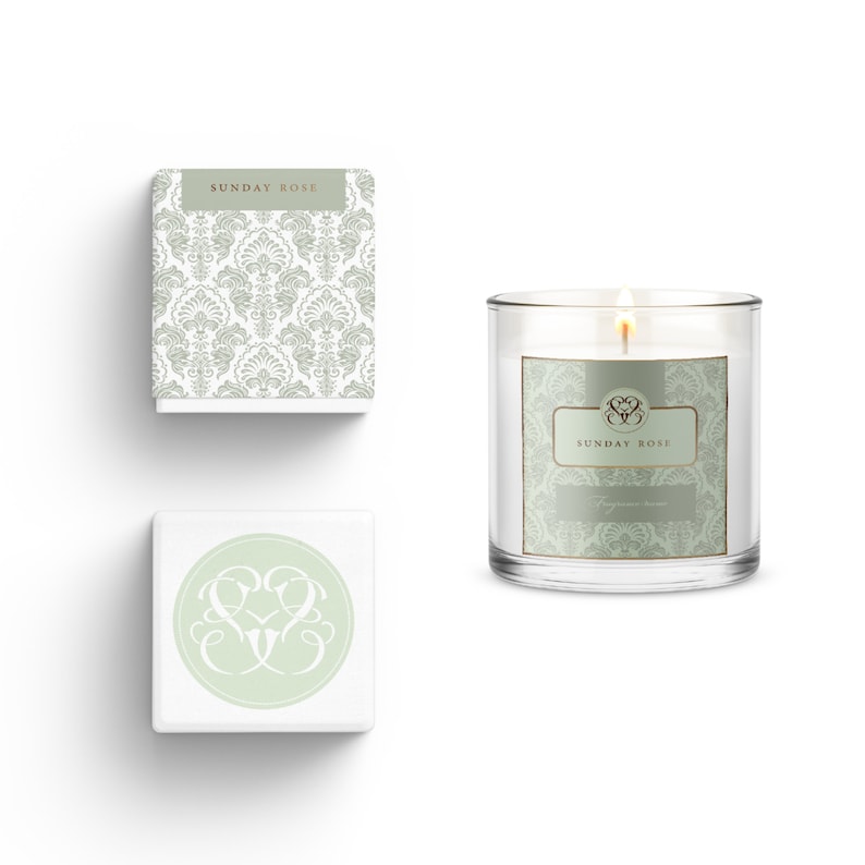 custom brand and packaging design for a candle brand, packaging for sustainable brand