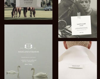 DIY logo, Equestrian Logo bundle, Old Money Brand Kit, Canva & Illustrator (editable templates)