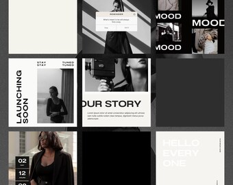 Social media templates, aesthetic instagram template, bold instagram templates, instagram stories, content templates, business templates