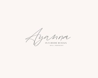 Signature logo, art consultant logo, script logo, calligraphy logo, lawyer logo, feminine logo, wedding logo, name logo, signature email