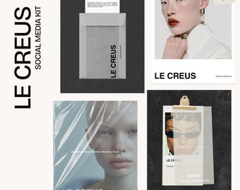 Editorial Instagram Templates, Canva Pack for Designers, Fashion Brands, Stationery Mockup for creatives